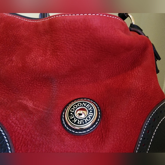 Dooney & Bourke Scarlet & Brown Shoulder Bag - Picture 4 of 8